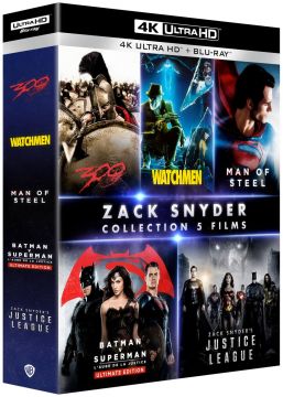 Coffret Zack Snyder : 300 + Watchmen + Man of Steel + Batman v Superman : L'aube de la justice + Zack Snyder's Justice League