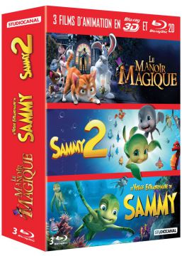 3 films d'animation en Blu-ray 3D et 2D : Le manoir magique + Sammy 2 + Le voyage extraordinaire de Sammy
